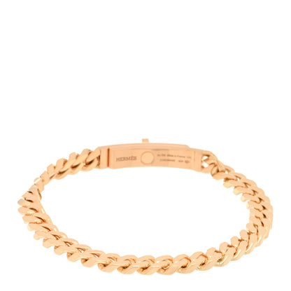 Hermes 18K Rose Gold Diamond PM Kelly Chaine Bracelet XXL 2 of 3
