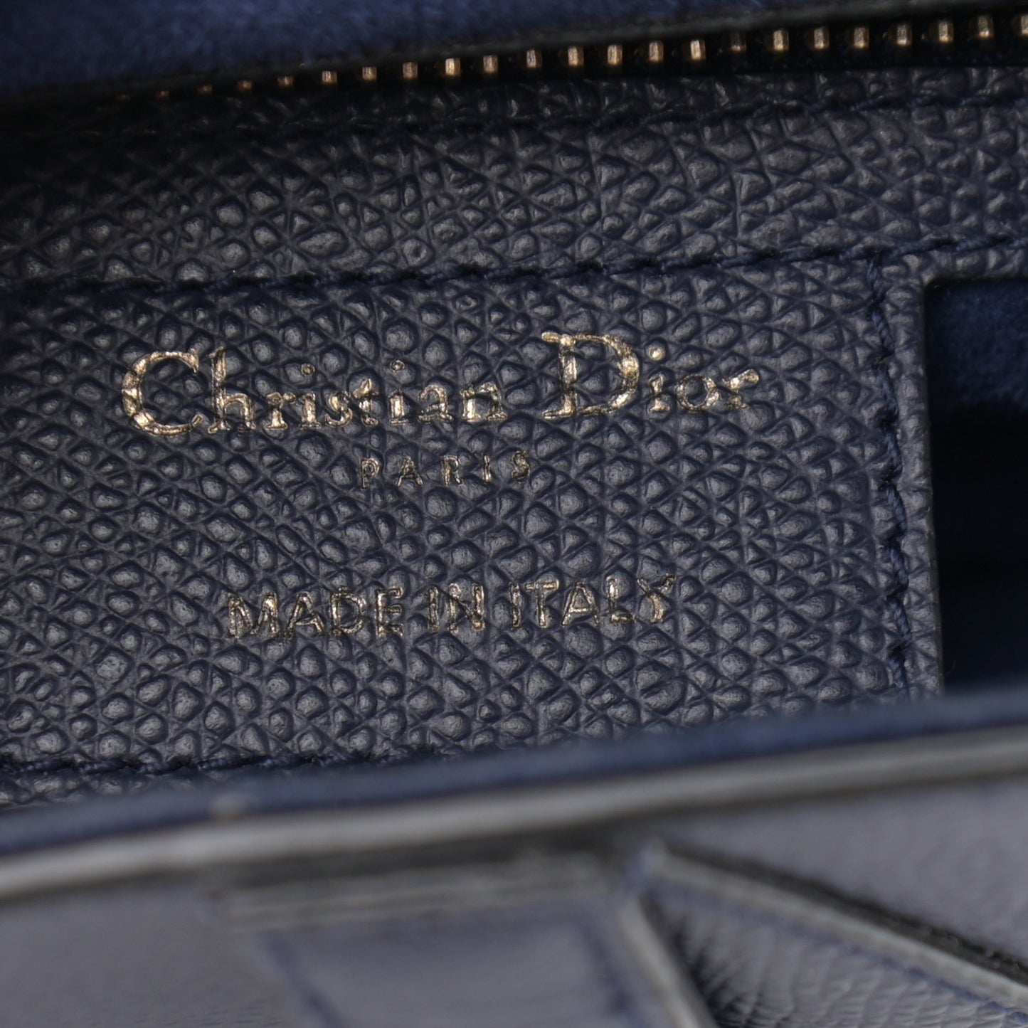 Grained Calfskin Saddle Bag Navy