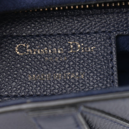 Christian Dior Grained Calfskin Saddle Bag Navy 5 of 9