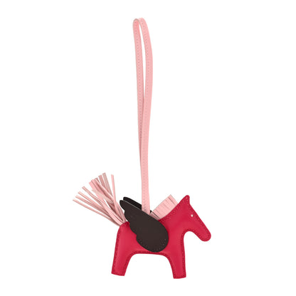 Hermes Milo Lambskin Grigri Rodeo Pegase Horse Bag Charm PM Framboise Rose Sakura Rouge Sellier 1 of 3