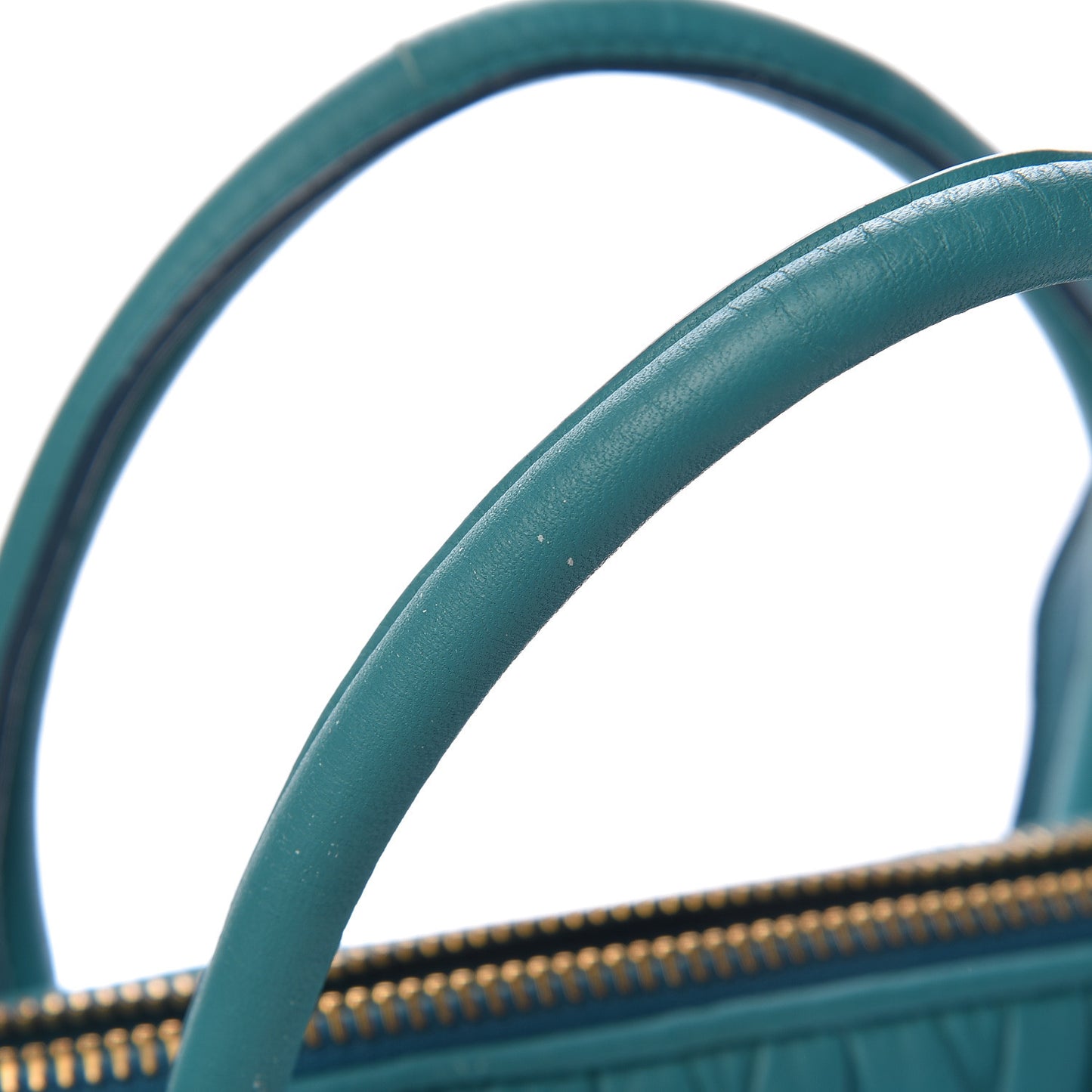 Nappa Matelasse Zip Tote Turchese