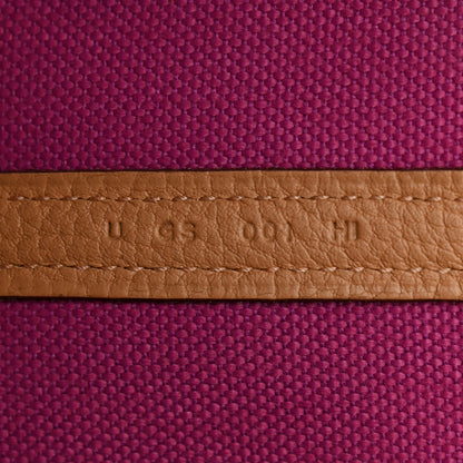 Hermes Toile Militaire Vache Country Garden Party 30 TPM Rose Pourpre Chai 7 of 11