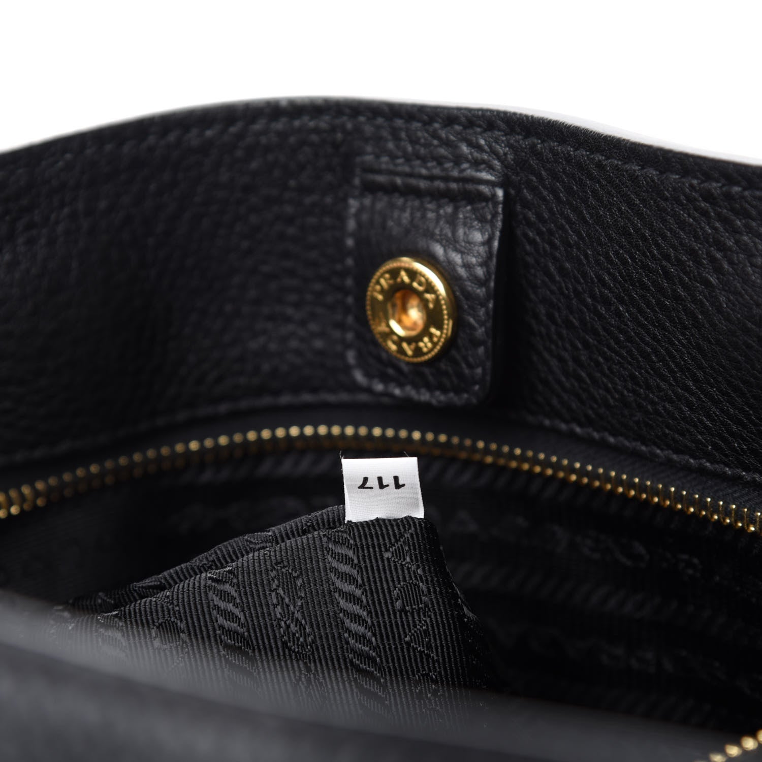 Prada Vitello Daino Large Tote Black 10 of 11