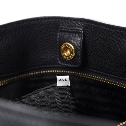Prada Vitello Daino Large Tote Black 10 of 11