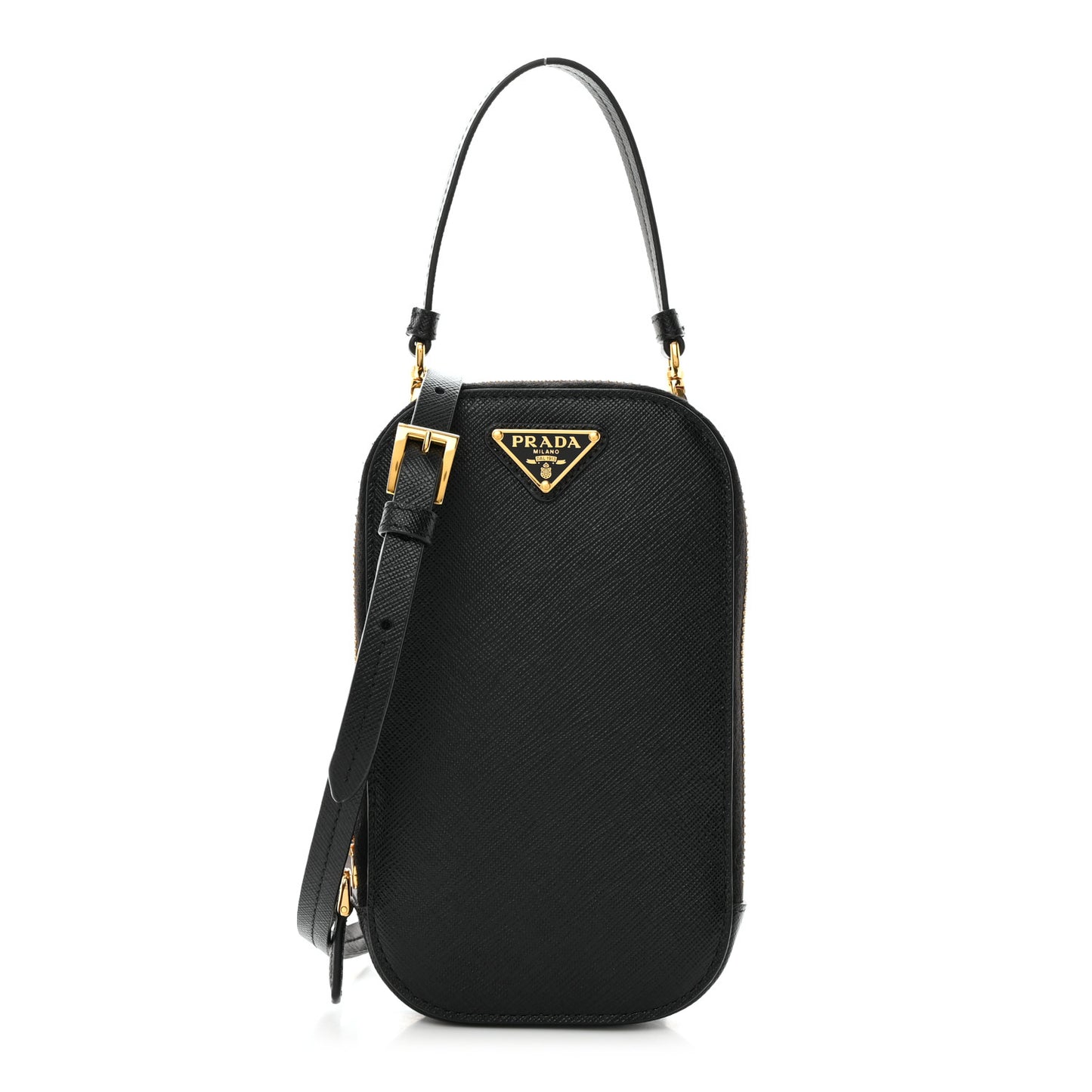 Saffiano Mini Crossbody Bag Black