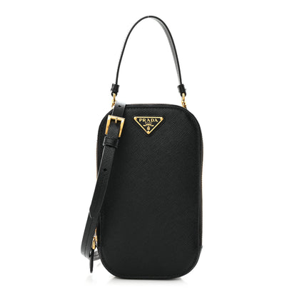 Prada Saffiano Mini Crossbody Bag Black 1 of 16