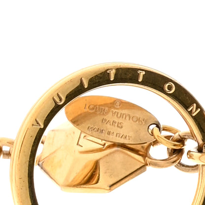 Louis Vuitton LV Facettes Bag Charm Key Holder Gold 3 of 5