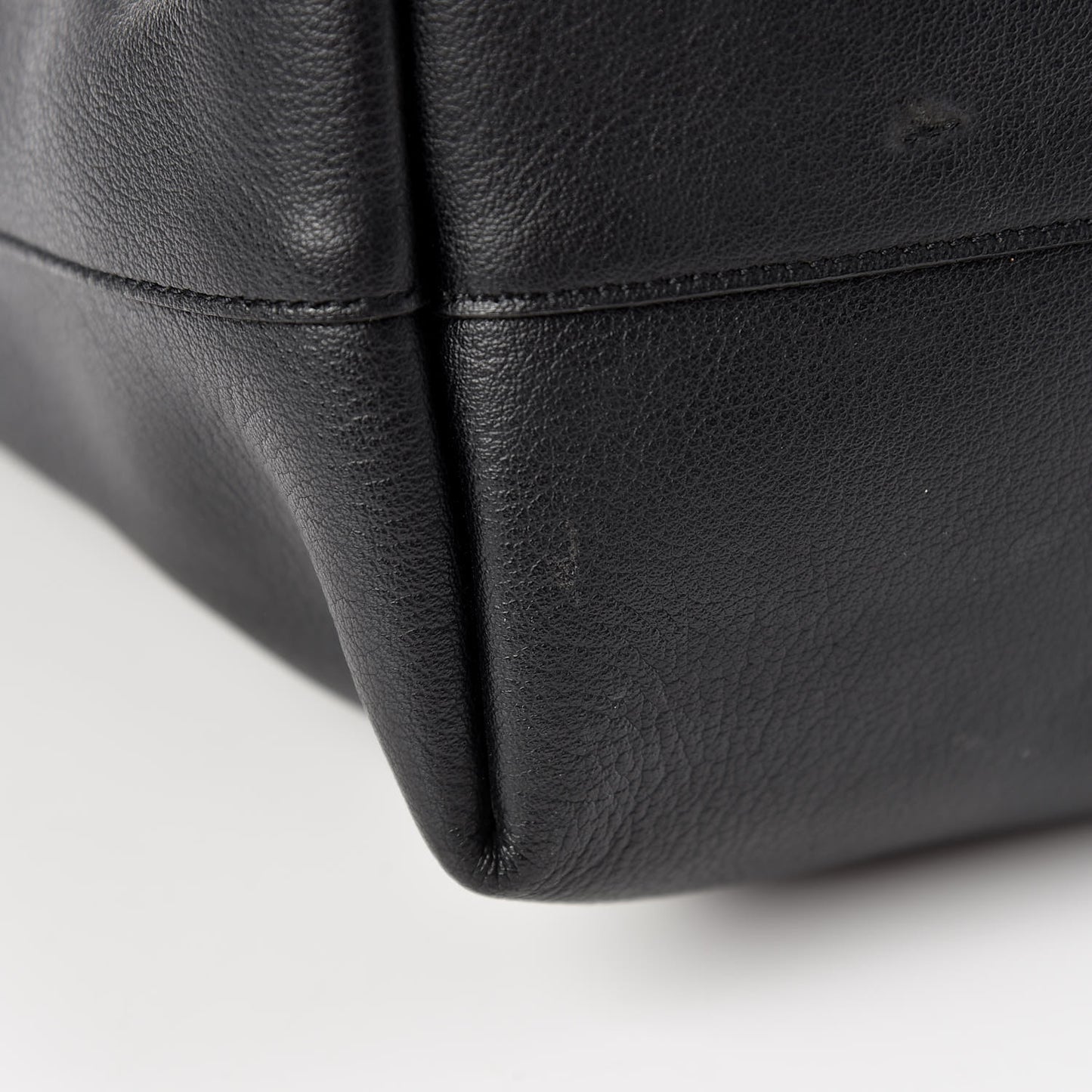 Calfskin Large Shopping Tote Black