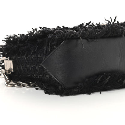 Proenza Schouler Tweed Frayed Extra Small Courier Shoulder Bag Black 9 of 10