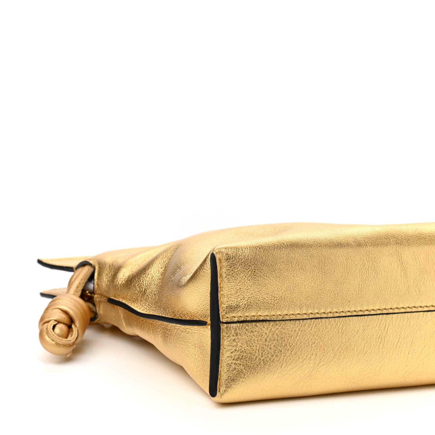 Loewe Metallic Calfskin Nano Flamenco Knot Clutch Gold 8 of 9