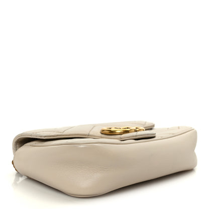 Gucci Calfskin Matelasse Super Mini GG Marmont Shoulder Bag White 4 of 10