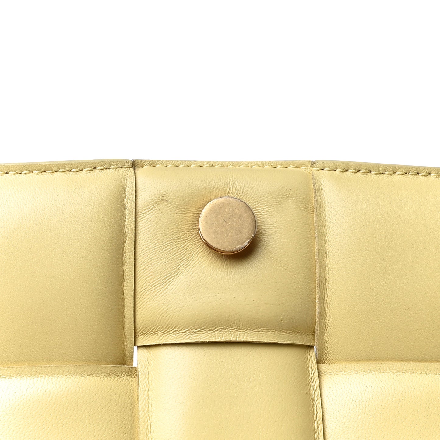 Lambskin Maxi Intreccio Padded Chain Cassette Crossbody Bag Butter