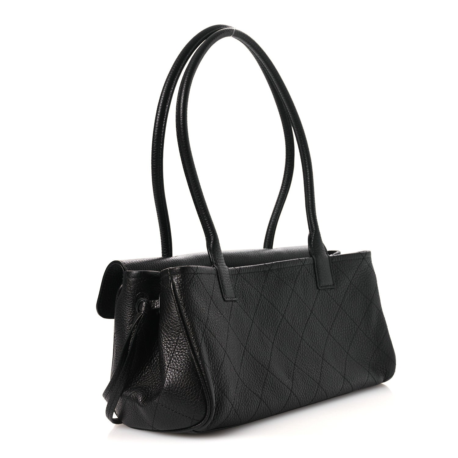Chanel Grained Calfskin Stitched Urban Essentials Small Shopping Bag Black 3 of 10