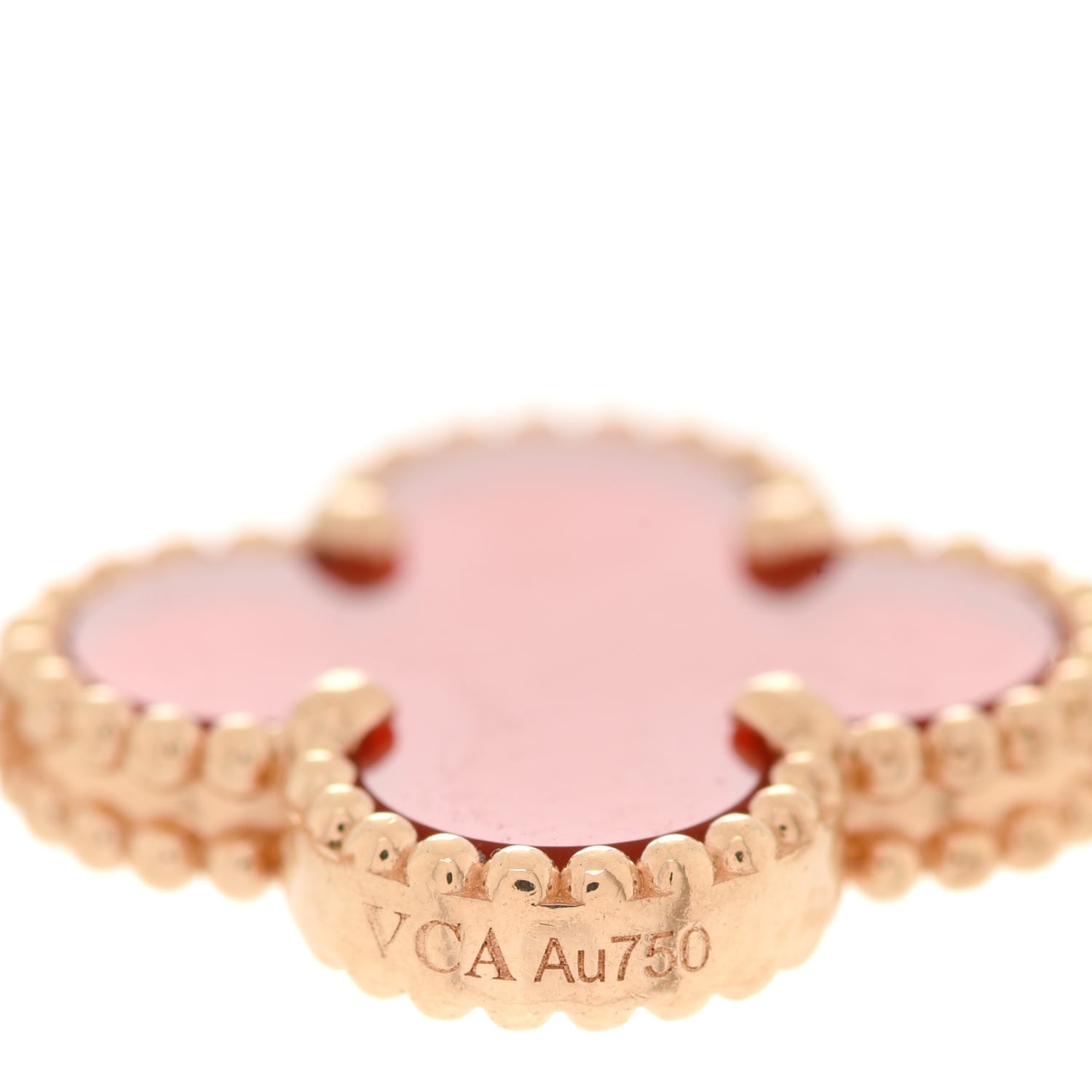 Van Cleef & Arpels 18K Yellow Gold Carnelian 5 Motifs Vintage Alhambra Bracelet 3 of 6