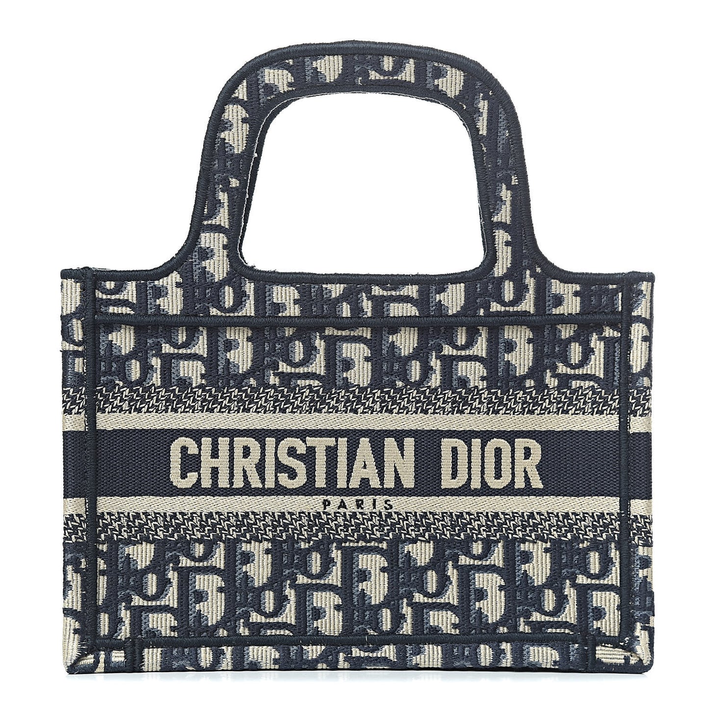 Oblique Mini Book Tote Blue Multicolor