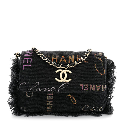 Chanel Denim Quilted Denim Mood Belt Bag Black Multicolor 1 of 11