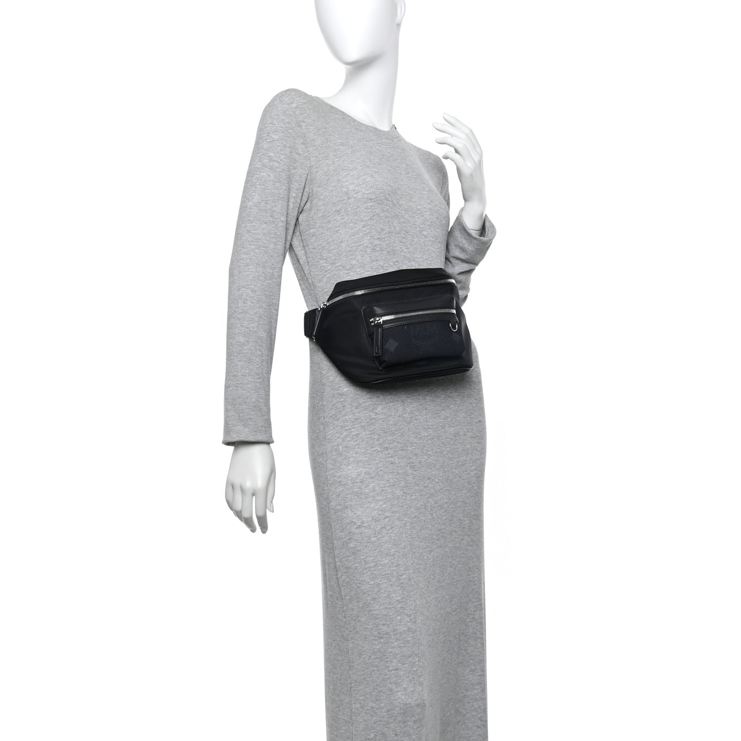 Nylon Fursten Medium Belt Bag Black