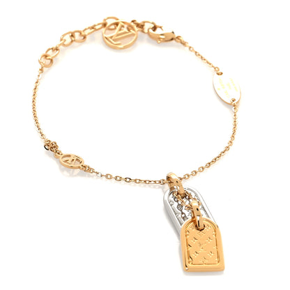 Louis Vuitton Brass Nanogram Bracelet Silver Gold 1 of 7