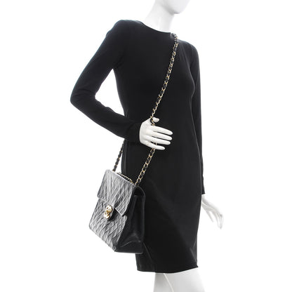 Chanel Lambskin Quilted XL Jumbo Single Flap Black 2 of 8