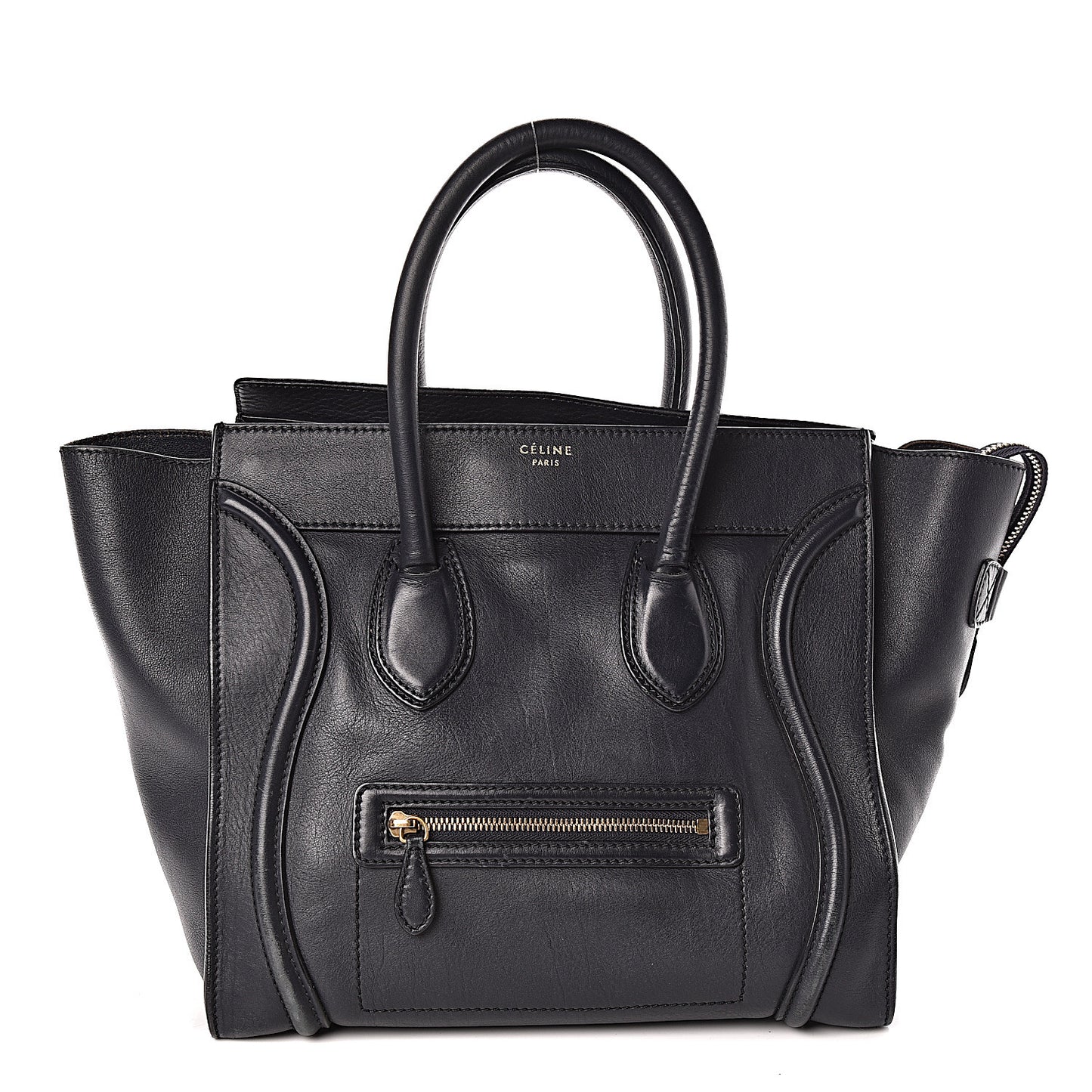 Smooth Calfskin Mini Luggage Navy Blue