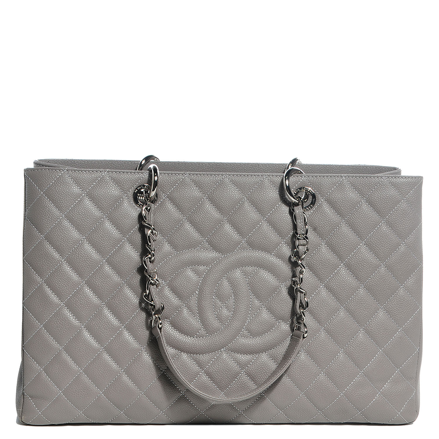 Chanel Caviar XL Grand Shopping Tote GST Light Grey 1 of 8