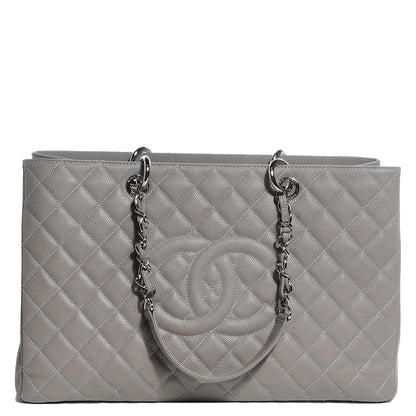 Chanel Caviar XL Grand Shopping Tote GST Light Grey 1 of 8