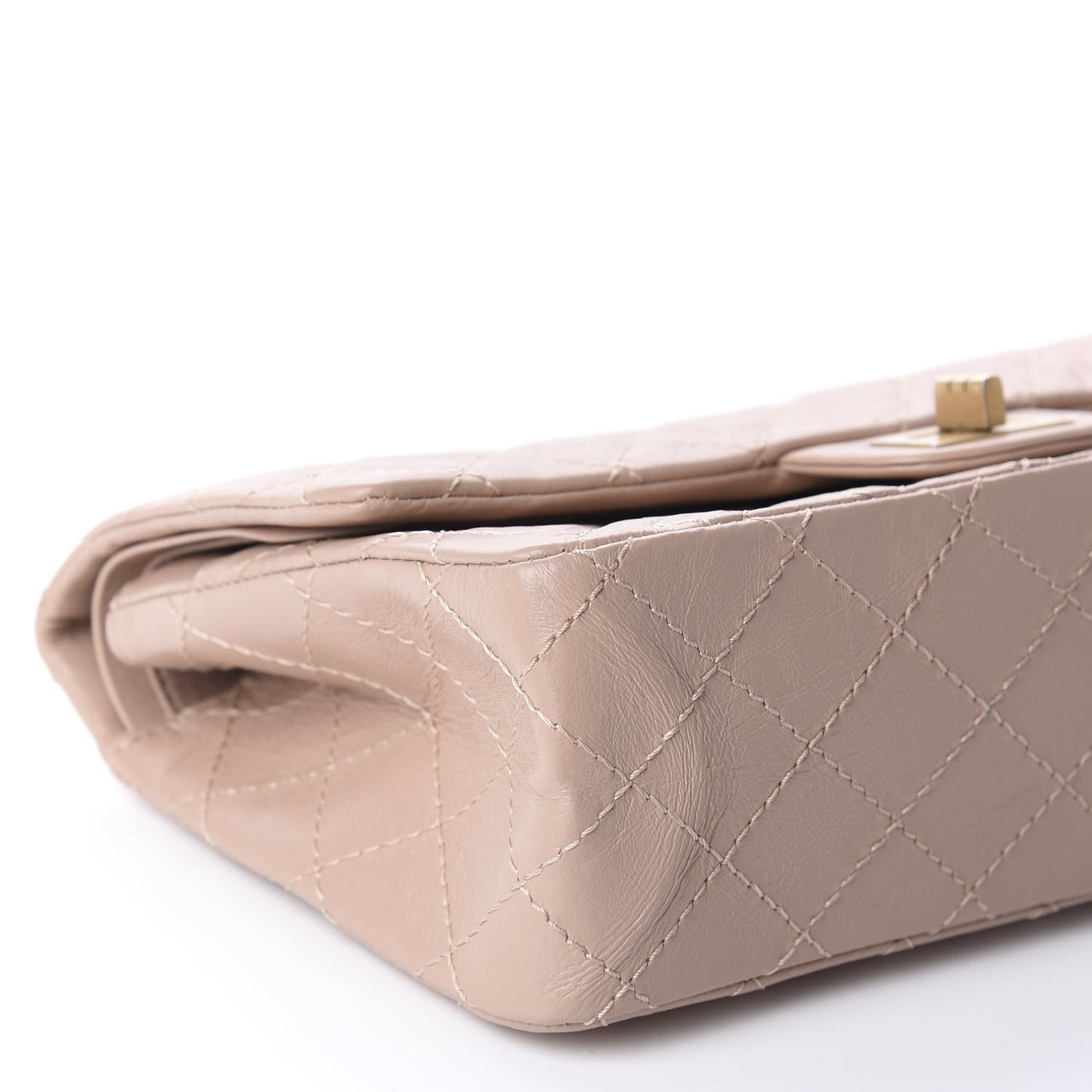 Aged Calfskin Quilted 2.55 Reissue 225 Flap Light Beige