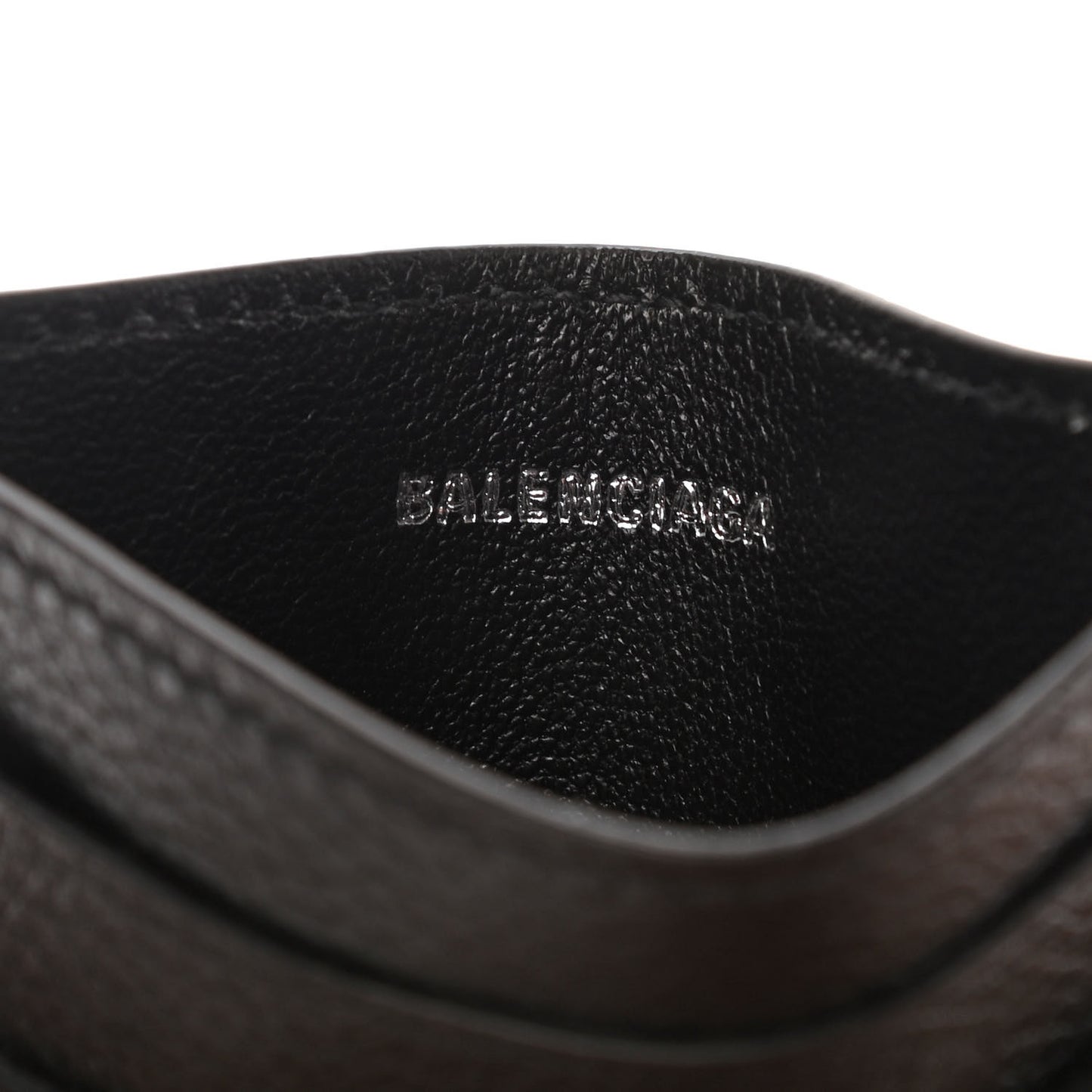 Grained Calfskin BB Card Holder Black