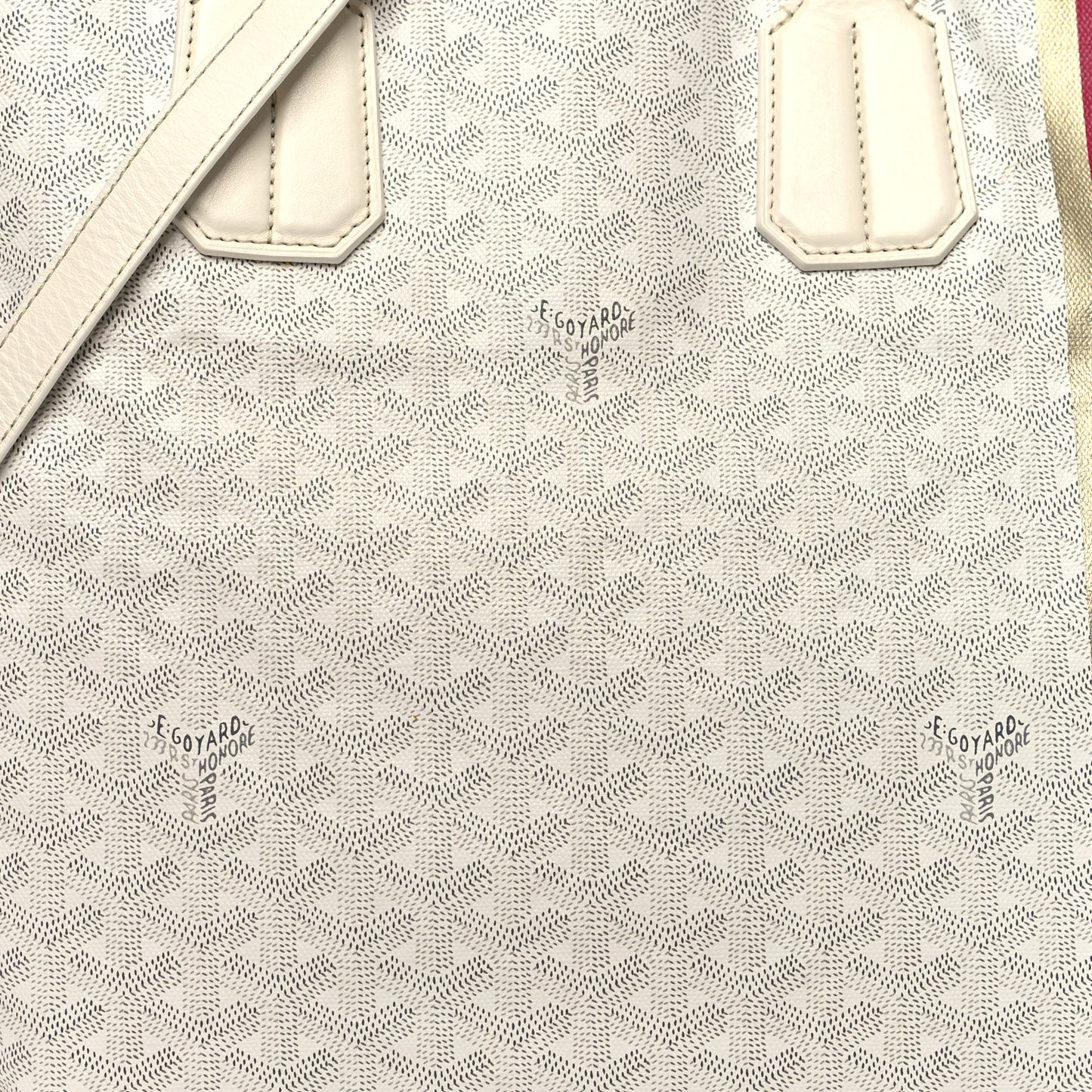Goyardine Voltaire III Tote White