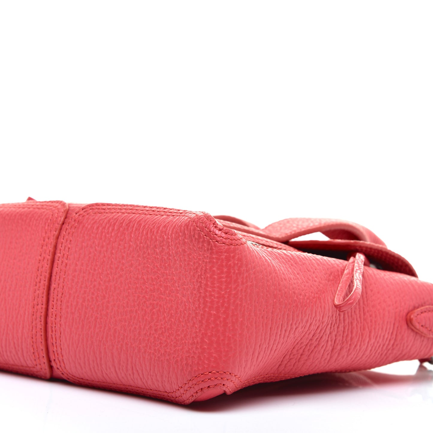 Textured Calfskin Mini Pashli Satchel Raspberry