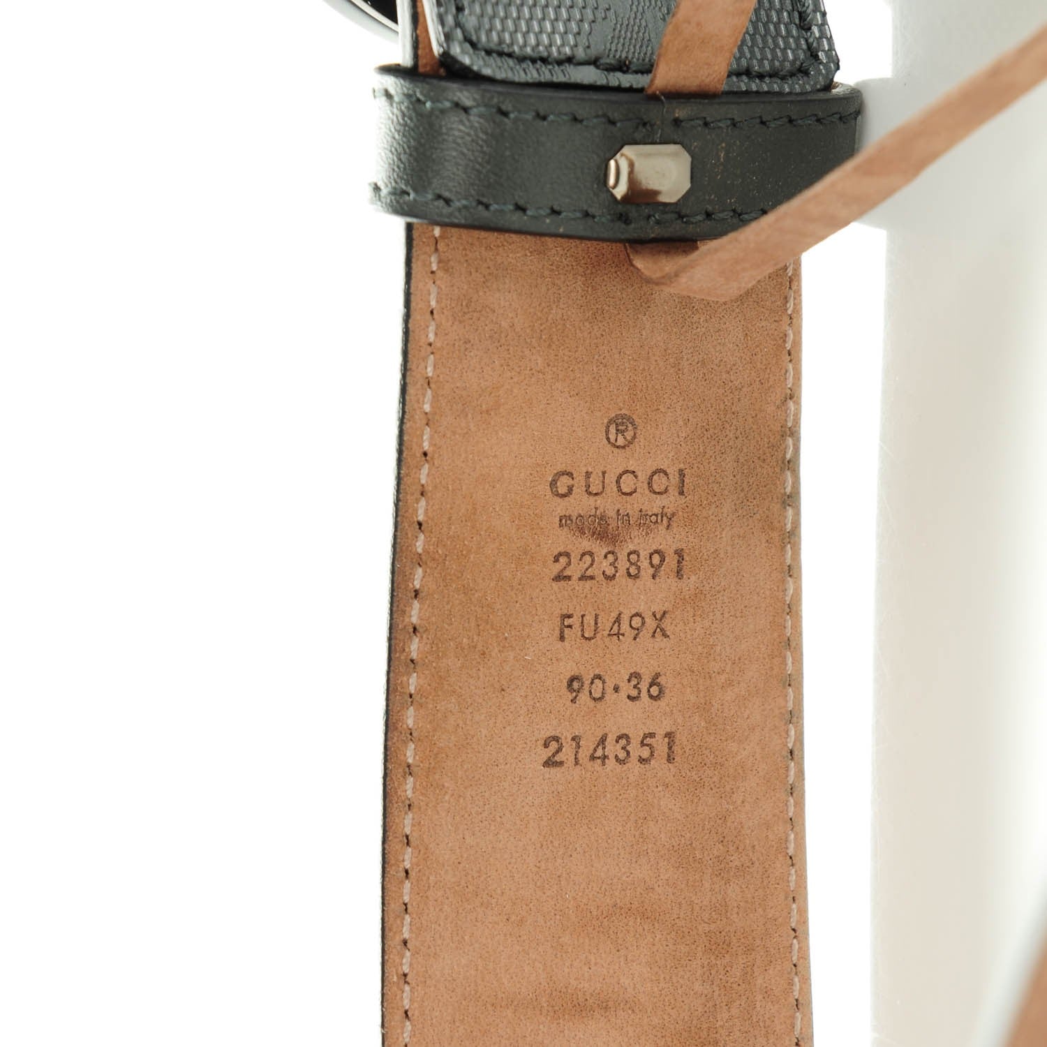Gucci Imprime Monogram Interlocking G Belt 90 36 Black 3 of 6