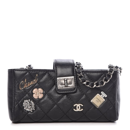 Chanel Aged Calfskin Lucky Charms 2.55 Reissue Mini Clutch With Chain Black 1 of 10