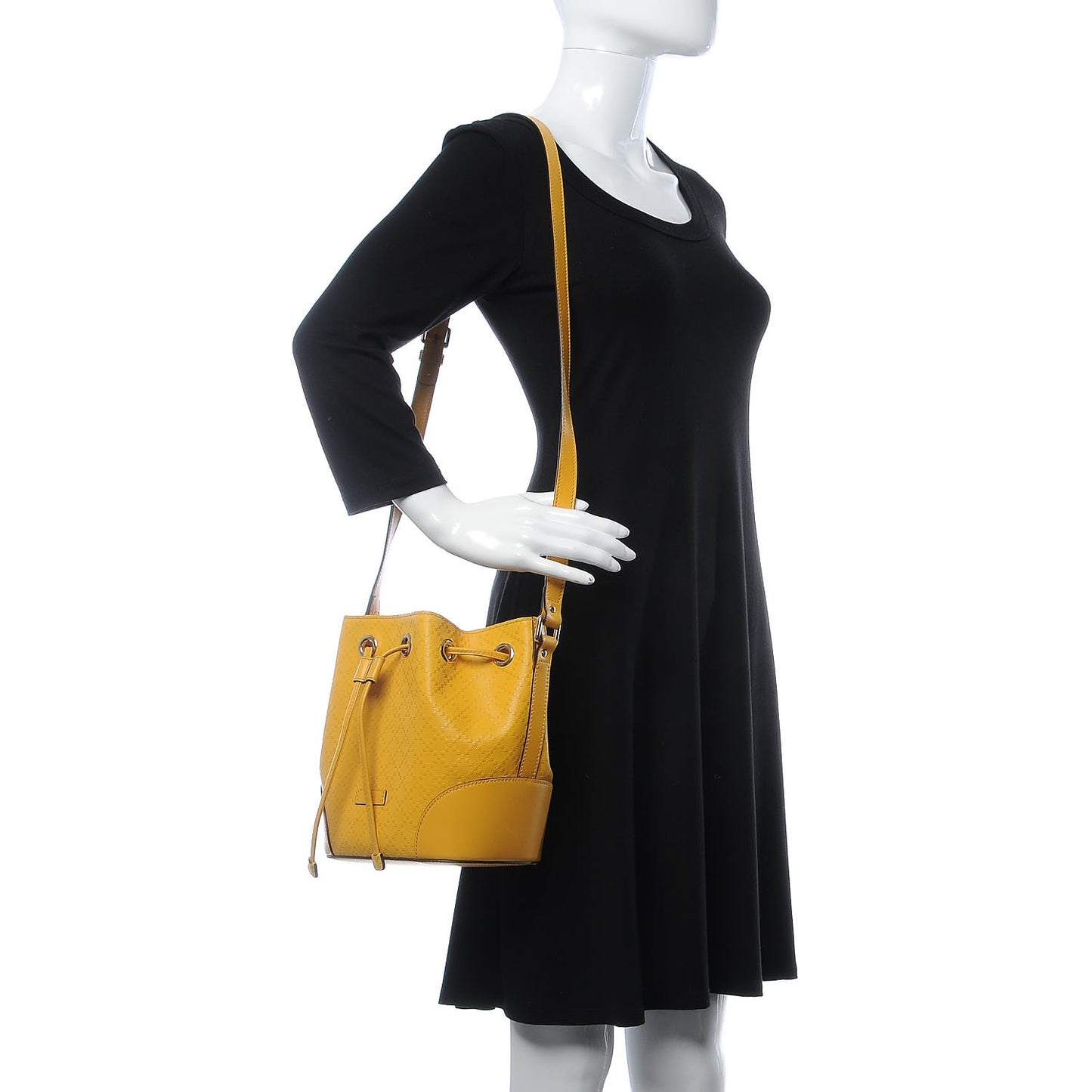 Hilary Lux Bright Diamante Small Bucket Bag Bumblebee