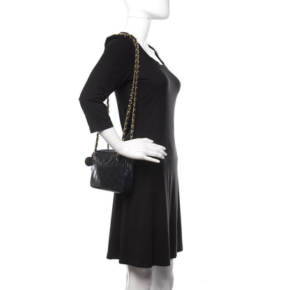 Chanel Lambskin Quilted Camera Case Black 2 of 12