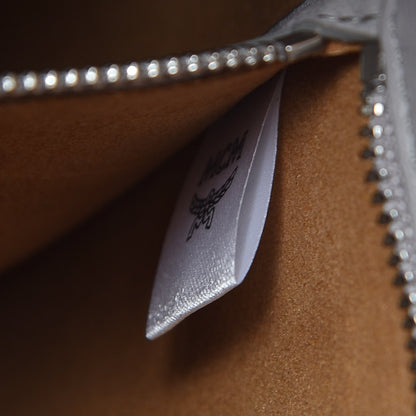 MCM Calfskin Ottomar Monogram Sarah Convertible Hobo Dove 8 of 9