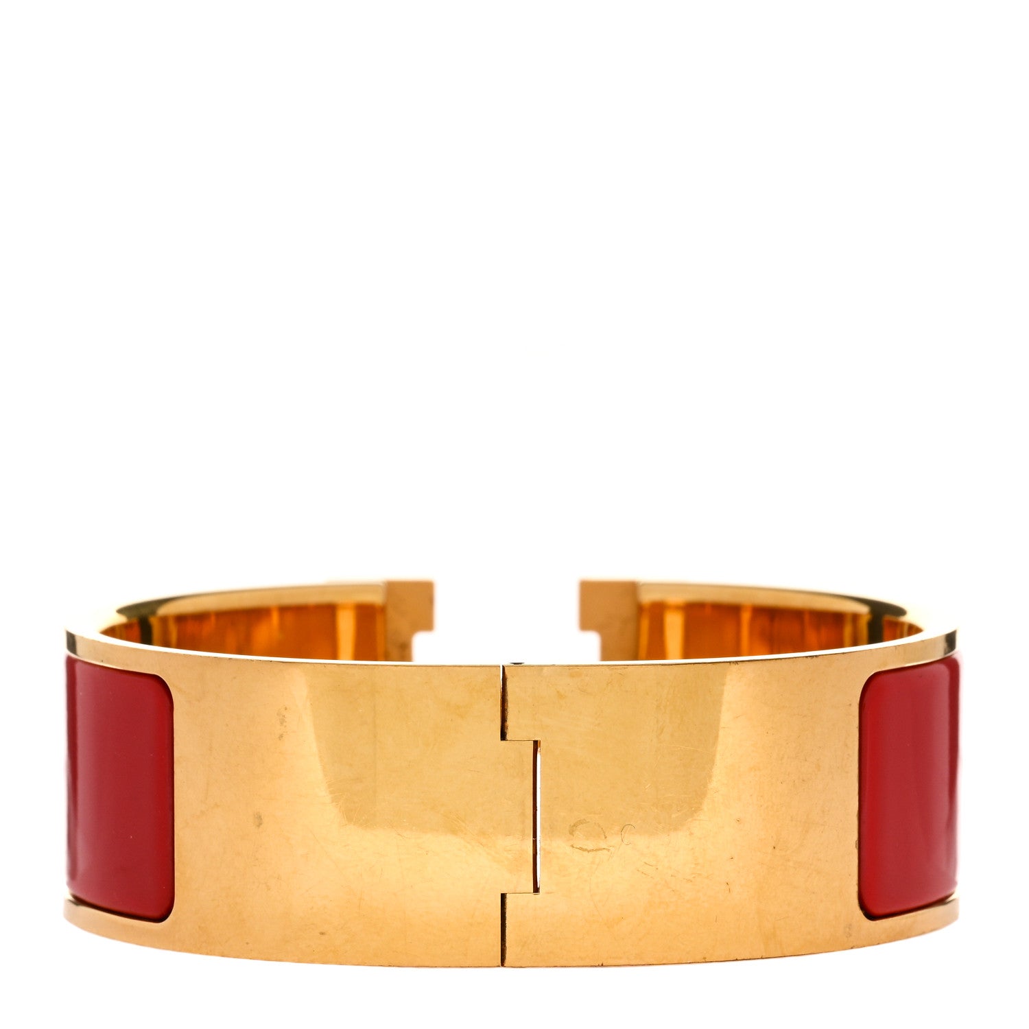 Hermes Enamel Wide Clic Clac H Bracelet PM Red 4 of 4