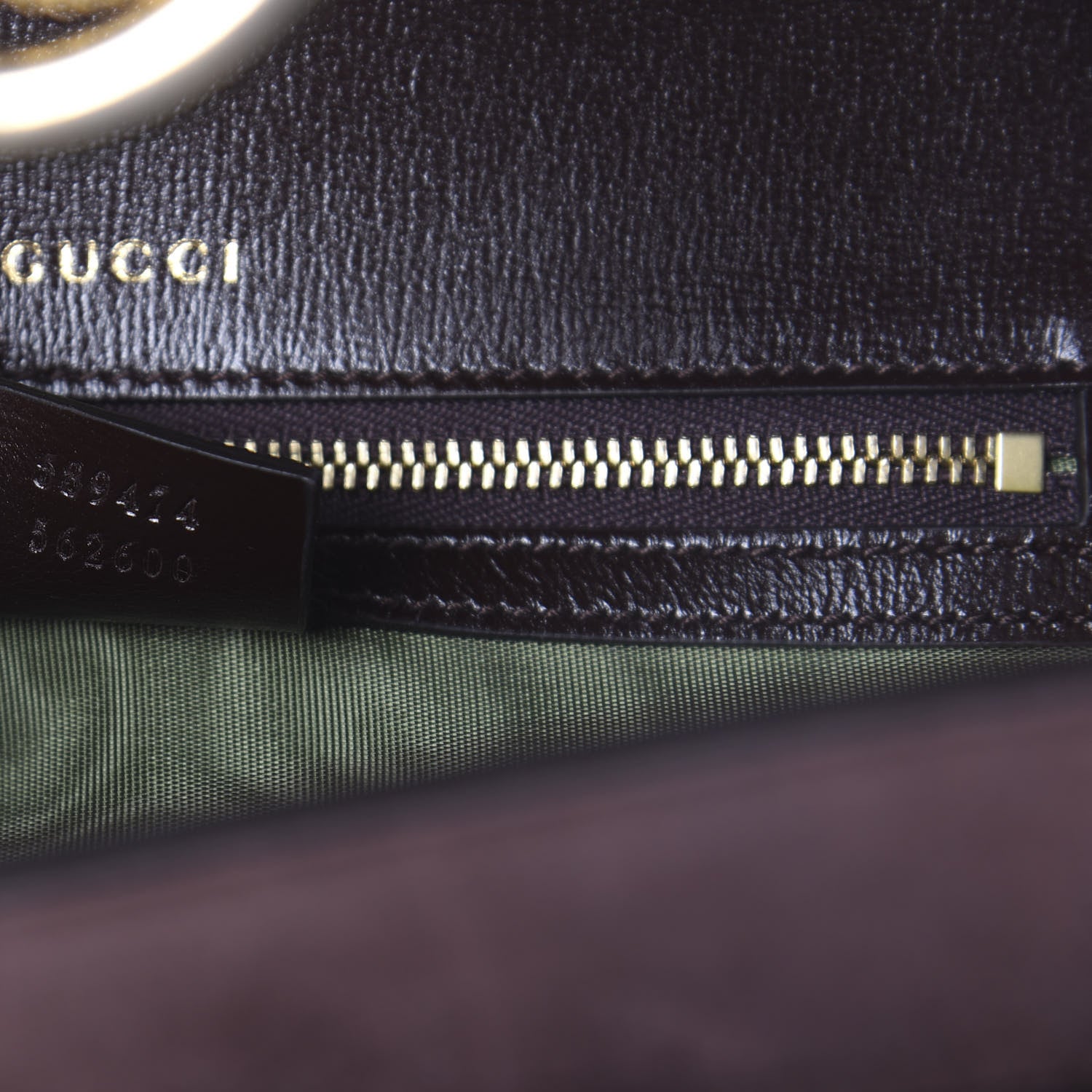 Gucci Suede Small Torchon GG Ring Shoulder Bag Reflex Brown 9 of 11
