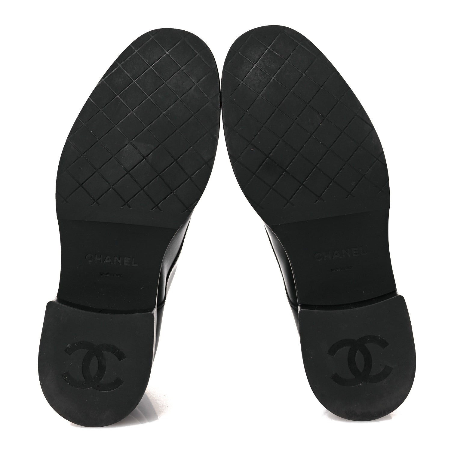 Chanel Calfskin Velvet CC Cap Toe Boots 40 Black 7 of 12