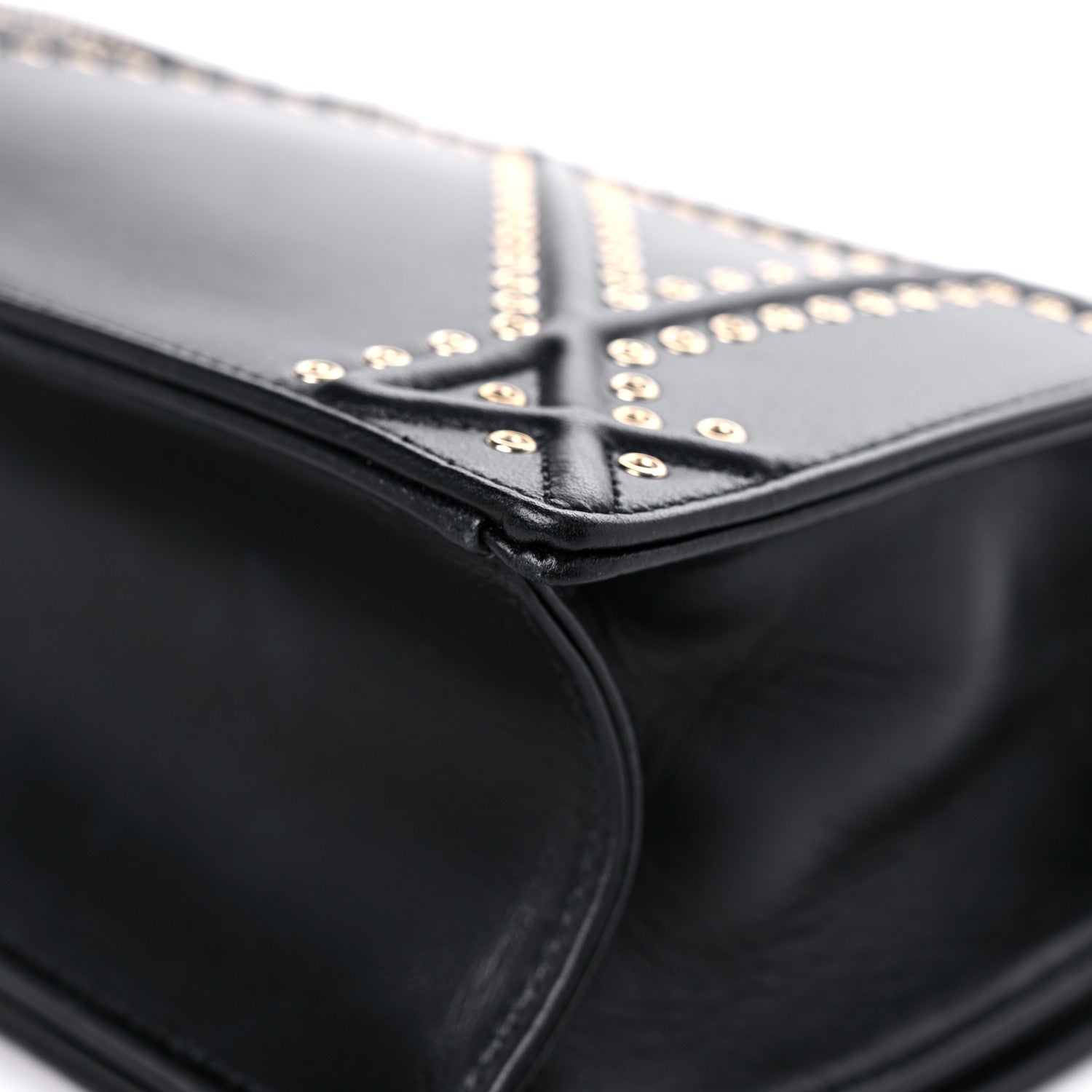 Christian Dior Lambskin Studded Medium Diorama Flap Bag Black 11 of 17