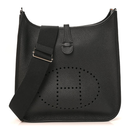 Hermes Taurillon Clemence Evelyne III PM Black 1 of 11
