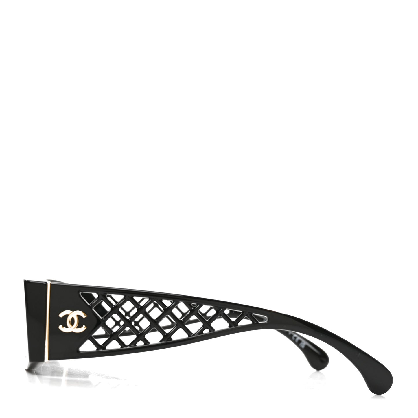 Acetate Rectangle Logo Sunglasses 5566 Black