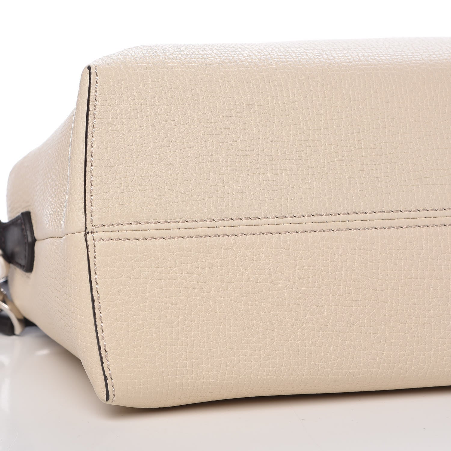 Fendi Vitello Sierra Morfeus Dolce Striped Strap Medium By The Way Boston Bag Camelia Ebano Multicolor 8 of 9
