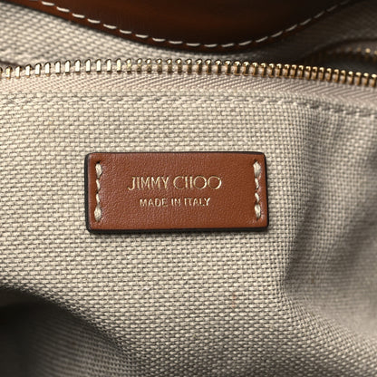 Jimmy Choo Soft Natural Calfskin Bon Bon East West Bucket Bag Tan Ecru 6 of 10