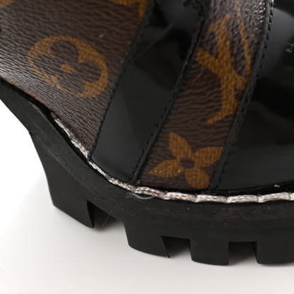 Louis Vuitton Patent Calfskin Monogram Star Trail Ankle Boots 35 Black 11 of 13
