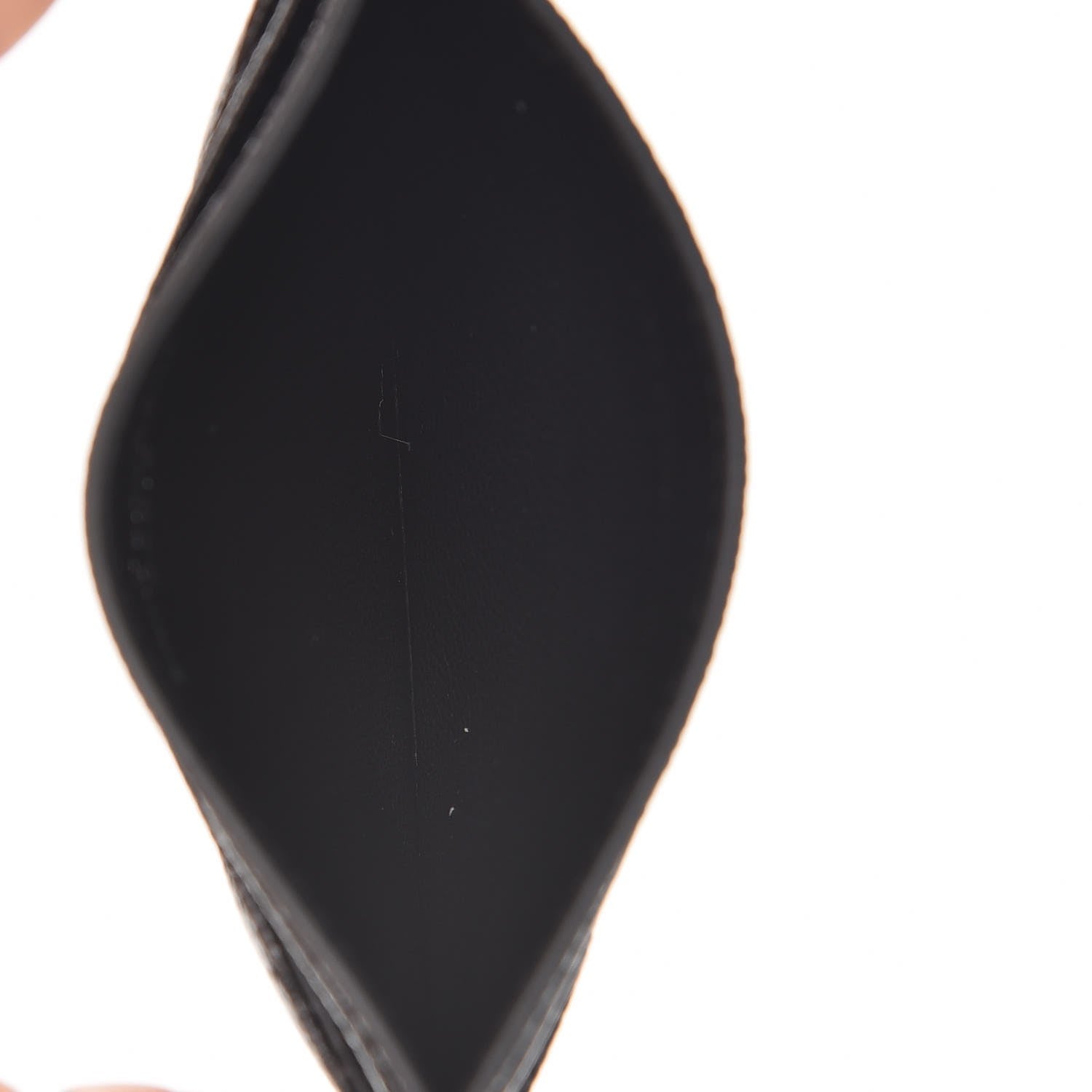Saint Laurent Grain De Poudre Matelasse Chevron Monogram Credit Card Case Black 5 of 7