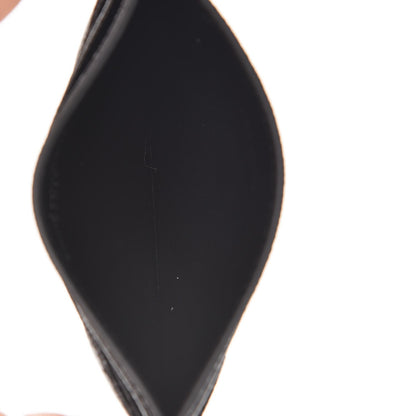 Saint Laurent Grain De Poudre Matelasse Chevron Monogram Credit Card Case Black 5 of 7