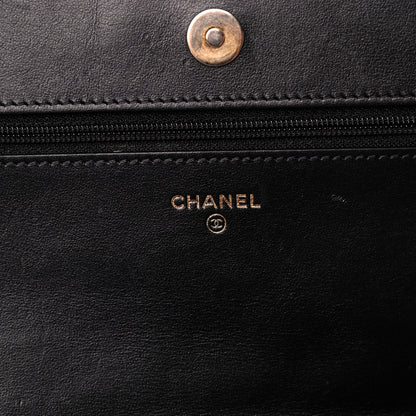 Chanel Caviar Quilted Boy Wallet On Chain WOC Black 5 of 14