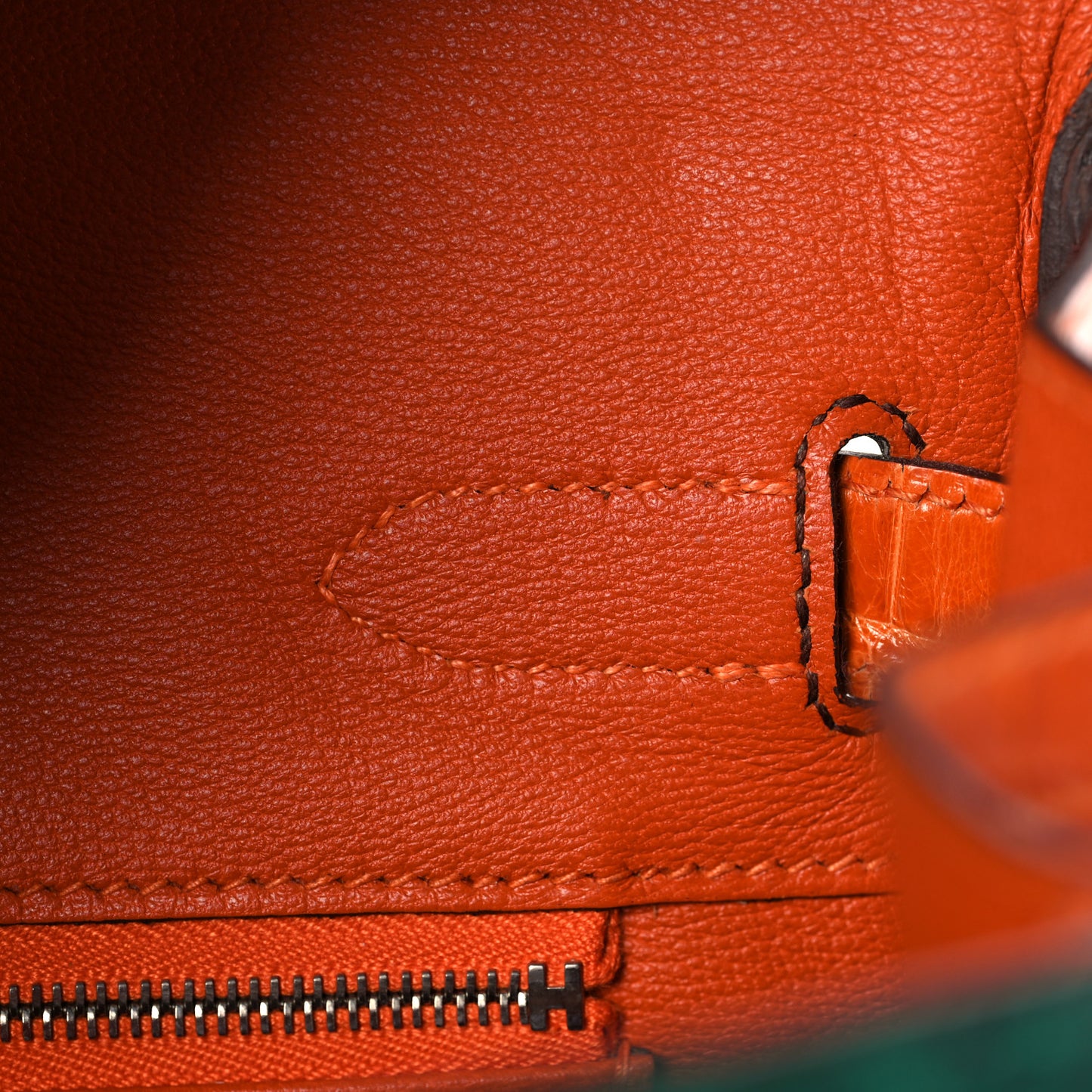 Shiny Niloticus Crocodile Horseshoe Birkin 30 Vert Emeraude Orange Miel