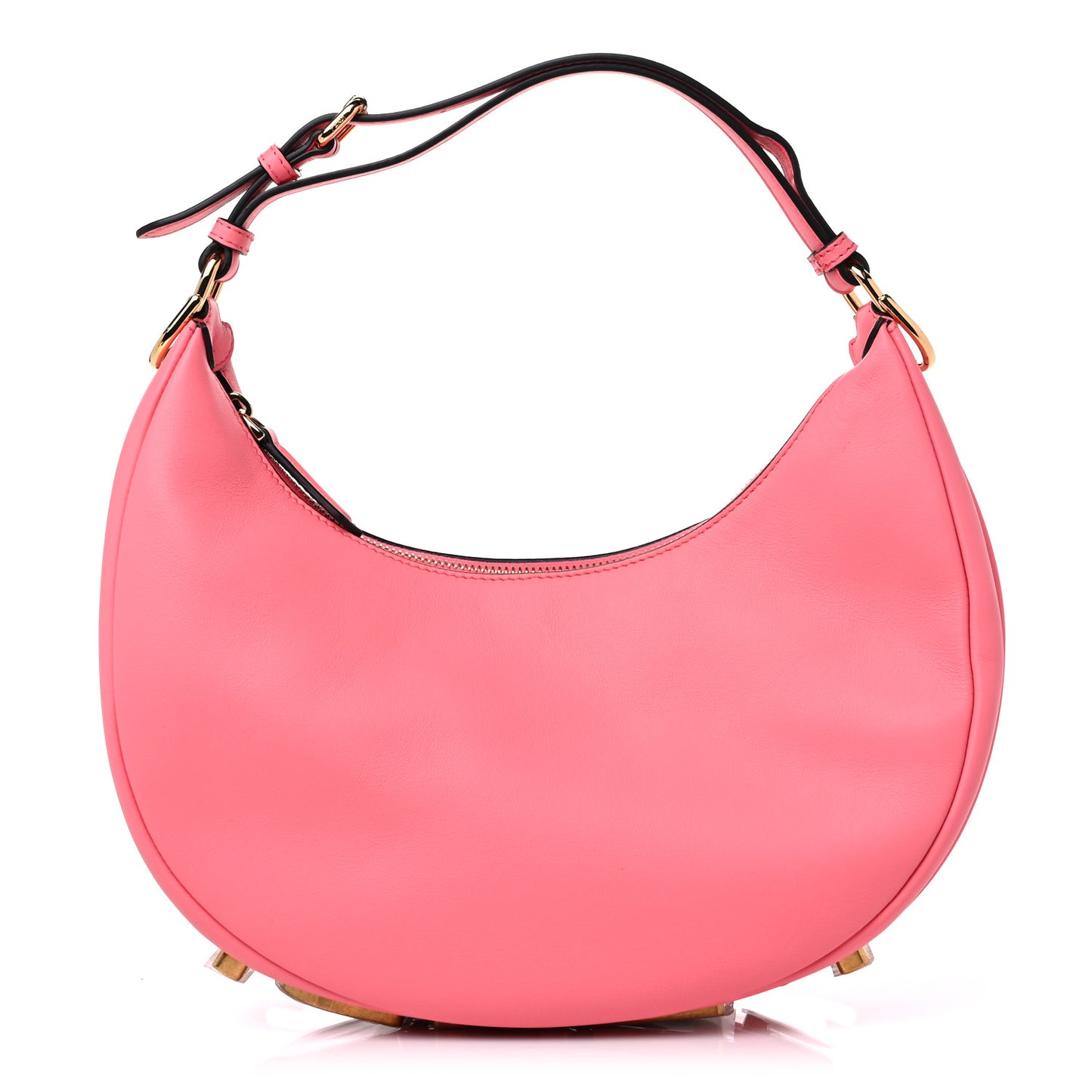 Vitello Grace Matte Small Fendigraphy Hobo Bag Pink Dalia