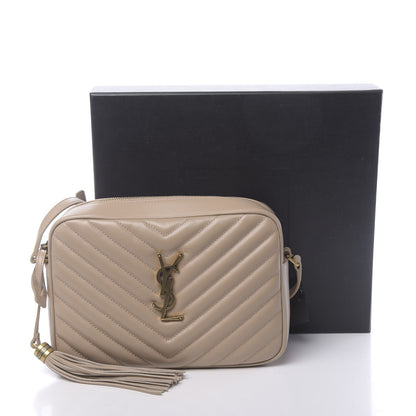 Saint Laurent Calfskin Matelasse Monogram Lou Camera Bag Dark Beige 9 of 9